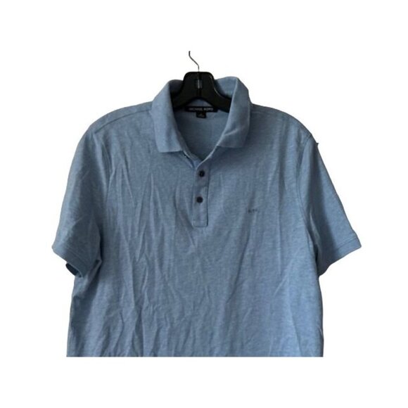 Men's Michael Kors Blue Cotton Polo Size Med - Picture 2 of 5